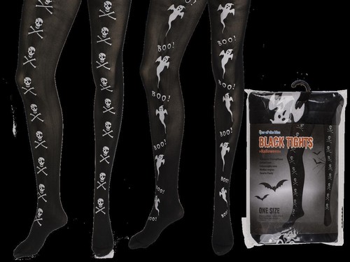 Strumpfhose schwarz mit - , print