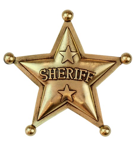 Goldener stern vom sheriff - stern,