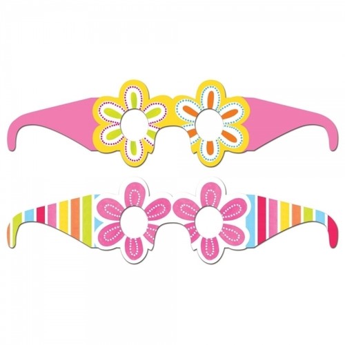 Papierbrillen blumen party - "blumen, party"