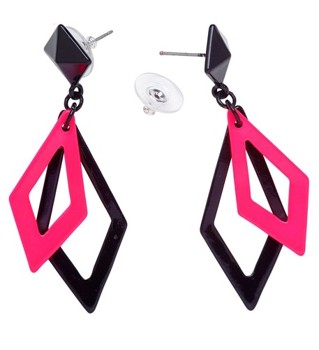 Pink schwarze neon - pink-schwarze, rauten