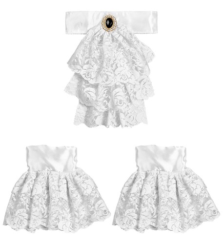 Tlg set jabot manschetten - 3-tlg,