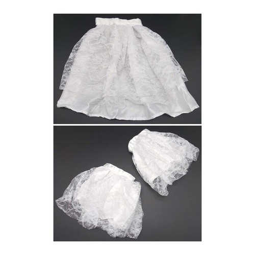 Weißes spitzen jabot - weißes,