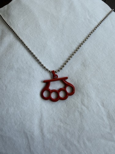 Kette mit schlagring anhänger - kette,