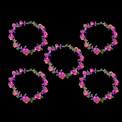 Stück led blumen haarkranz - stück,