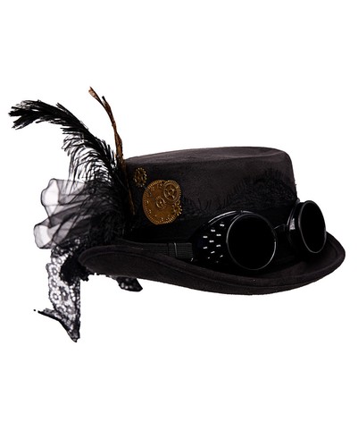 Schwarzer steampunk hut mit - schwarzer,