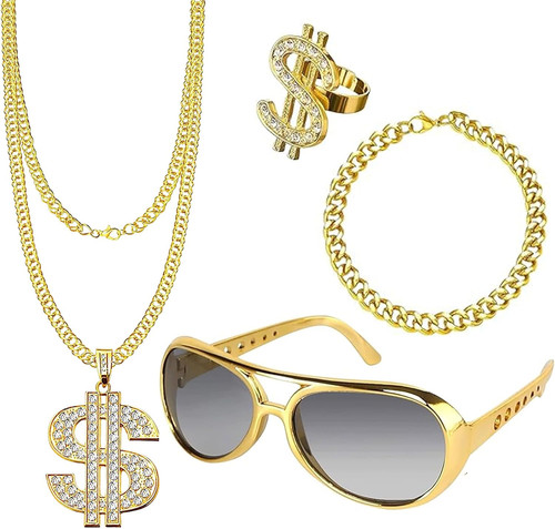 Dollar kette set - kette, set,zuhälter